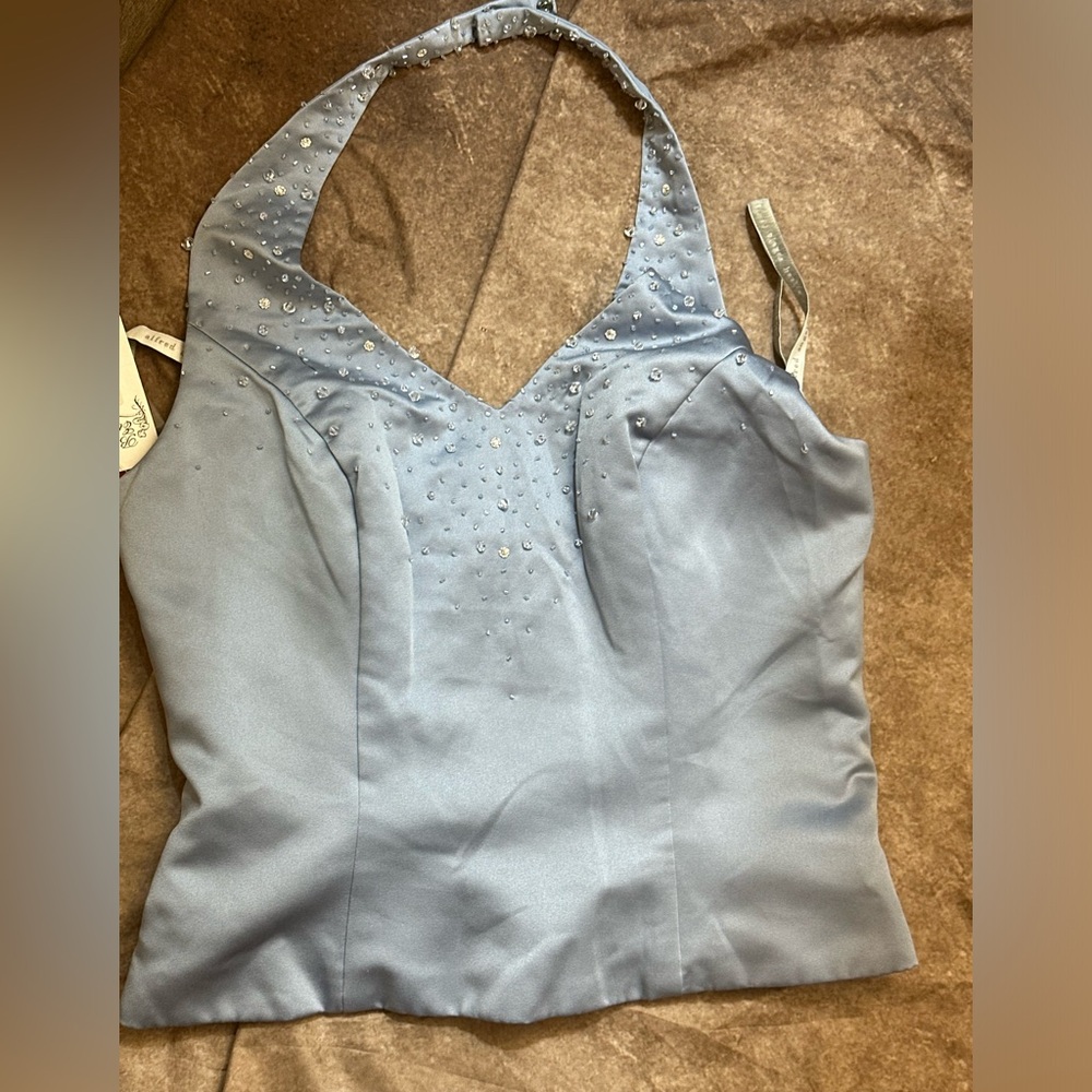 New  Alfred Angelo  bridesmaid top  Size 12 cornflower